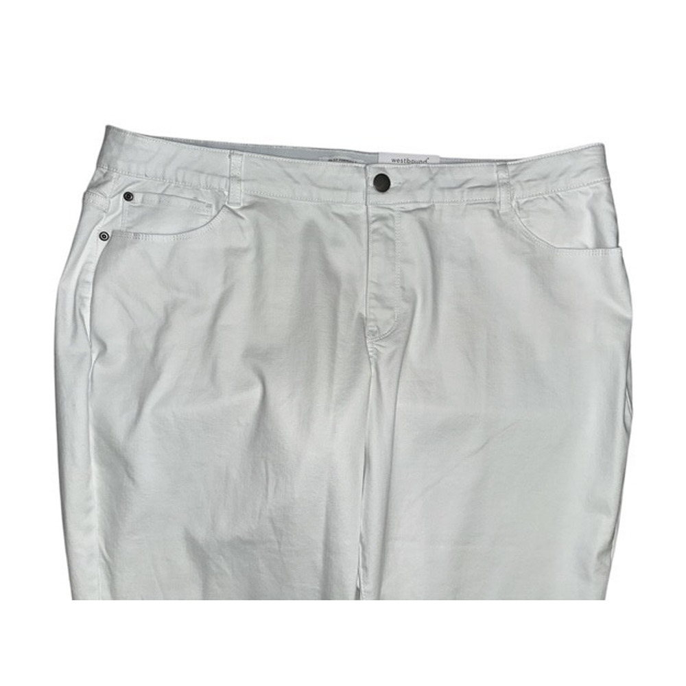 Westbound Woman 24W S Pants White Formula Fit Mid Rise Straight Tummy Panel Jean - Picture 5 of 6
